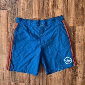 adidas Blue and Orange Men's Hybrid Shorts